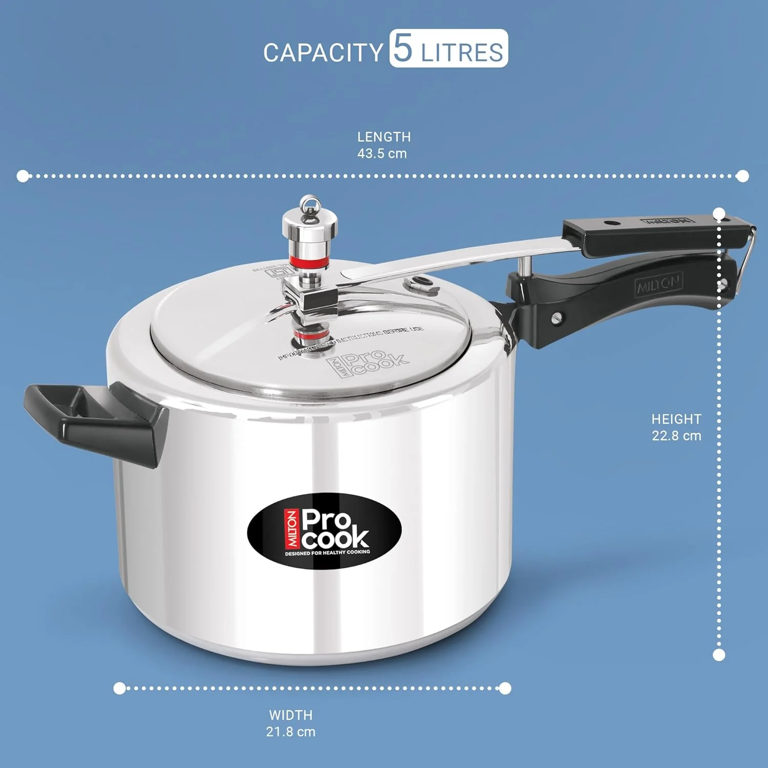 Pressure Cooker Inner Lid Aluminium Induction (Milton Procook) - CL Sale - Image 3